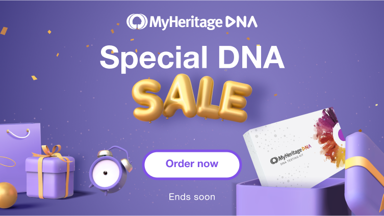 Save $50 USD on MyHeritage DNA during the MyHeritage Special DNA Sale! Get the MyHeritage DNA test kit for just $39 USD! PLUS get FREE SHIPPING with promo code SHIPPINGDNA at checkout!
