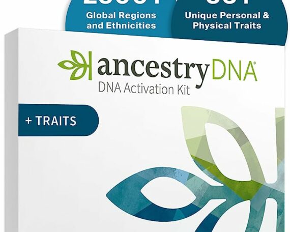 Get AncestryDNA + Traits Genetic Test Kit: Personalized Genetic Traits, DNA Ethnicity Test, Origins & Ethnicities, Complete DNA Test, Ancestry Reports test kit, regularly $119.00 USD, now for just $59.00 USD! 
